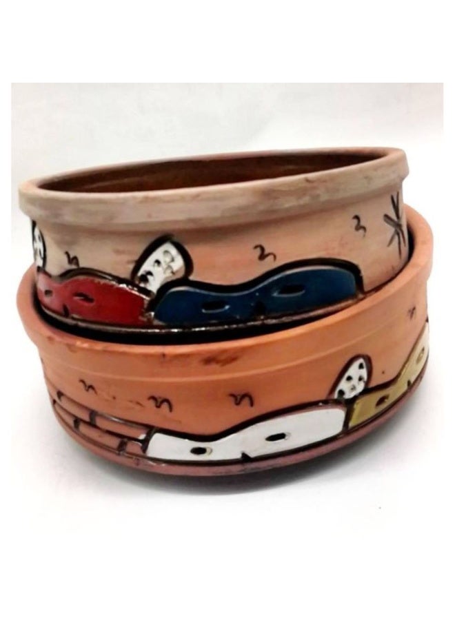 3 Pottery Colored Tajine - Image 2
